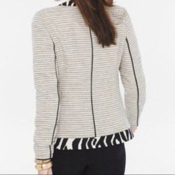 Chico’s Women's Woven Blazer Snap Closure Size Medium NWT - Picture 14 of 16